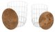Jofran Inc. Global Archive Rondo 2-Piece Brown Nesting End Table Set with White Base-3