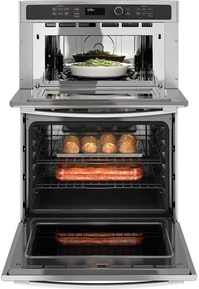 GE® 30" Stainless Steel Oven/Microwave Combo Electric Wall Oven-6