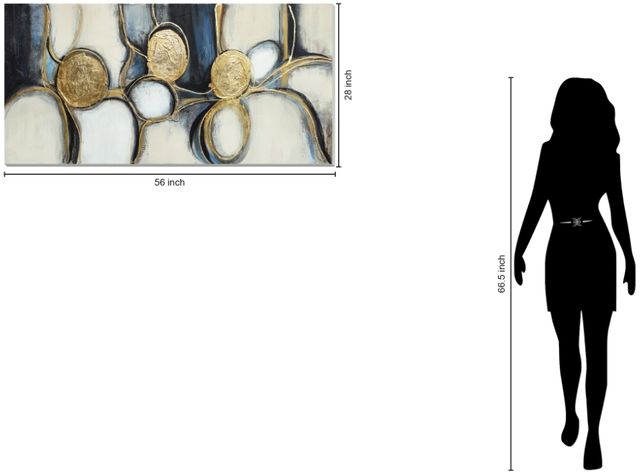 Classy Living Gilded Harmony Circles Abstract Wall Art-2