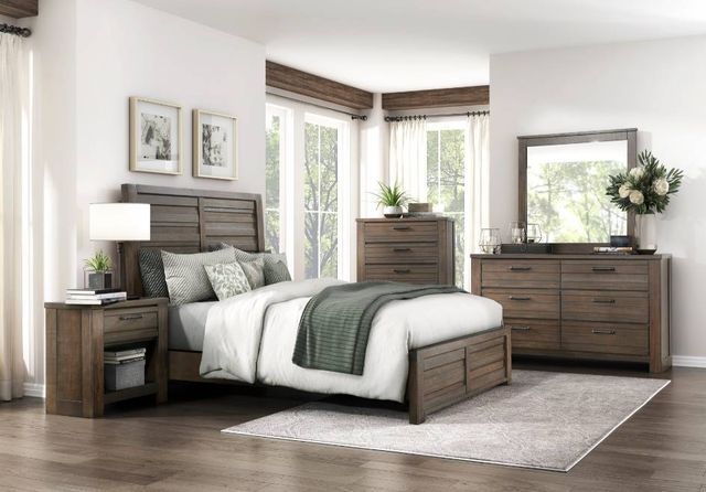 Mazin Furniture Longview Dark Brown Dresser Mirror-3