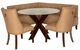 Powell® Auden 4-Piece Espresso/Tan Round Dining Set-3