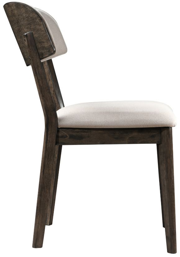 New Classic® Home Furnishings Rex Beige/Walnut Brown Dining Side Chair-3