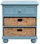 Cottage Creek Furniture Beachfront Ocean Blue Basket Nightstand-1