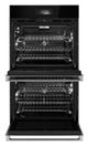 Jennair® NOIR™ 30" Stainless Steel Double Electric Wall Oven with MultiMode® True Convection with Smooth Glide Flat-Tine Racks-1