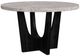 Elements International Oregon Gray Faux Marble Top Counter Table with Black Base-0