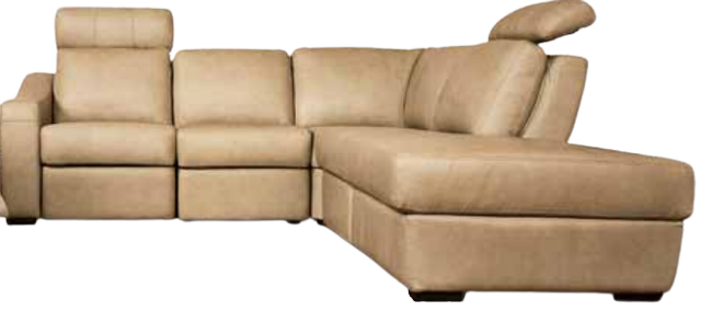 Fornirama 743 3-Piece Beige Sectional with Adjustable Headrest Set-0