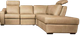 Fornirama 743 3-Piece Beige Sectional with Adjustable Headrest Set-0