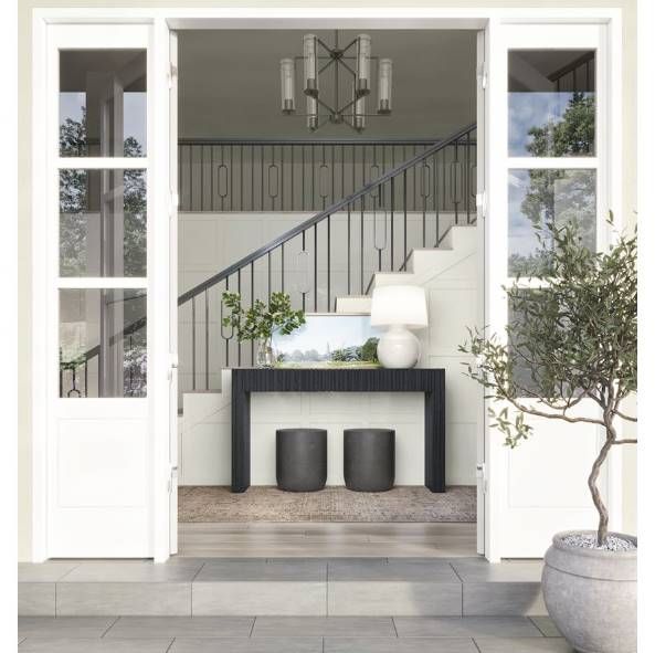 YHD Prairie Matte Black 6-Light Chandelier-1
