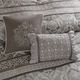 Olliix by Madison Park 7 Piece Grey King Bellagio Jacquard Comforter Set-5