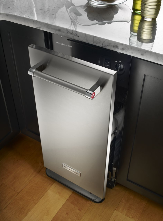 KitchenAid® 15" Stainless Steel Built In Trash Compactor-1