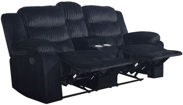 New Classic® Home Furnishings Willow Black Manual Dual Reclining Console Loveseat-3