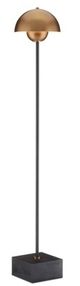 Currey & Company La Rue Brushed Brass/Black Floor Lamp-1