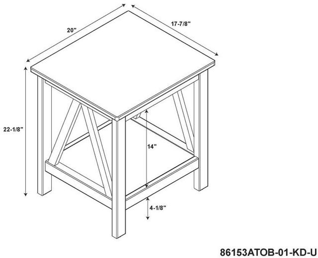 Linon Titian Antique Tobacco End Table-2