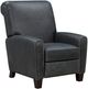BarcaLounger® Harrington Clifton Gray Leather Manual Recliner-0