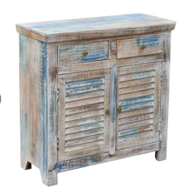 Jaipur Furniture Anika Group Therese Coastal Blue Shutter Cabinet-0