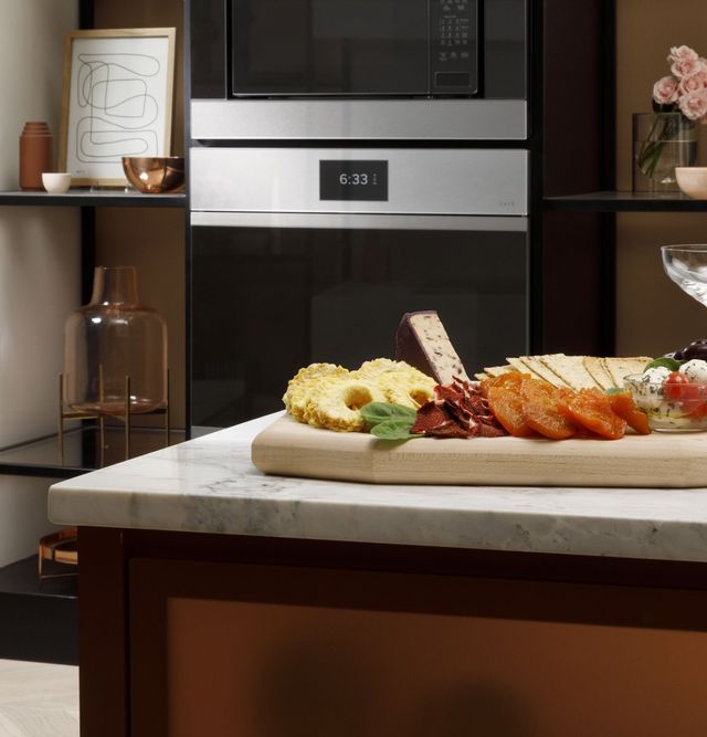 Café™ Minimal 30" Platinum Glass Built In Convection Double Electric Wall Oven-10