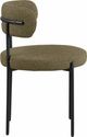 Meridian Furniture Beacon Olive/Black Boucle Upholstered Dining Chair-3