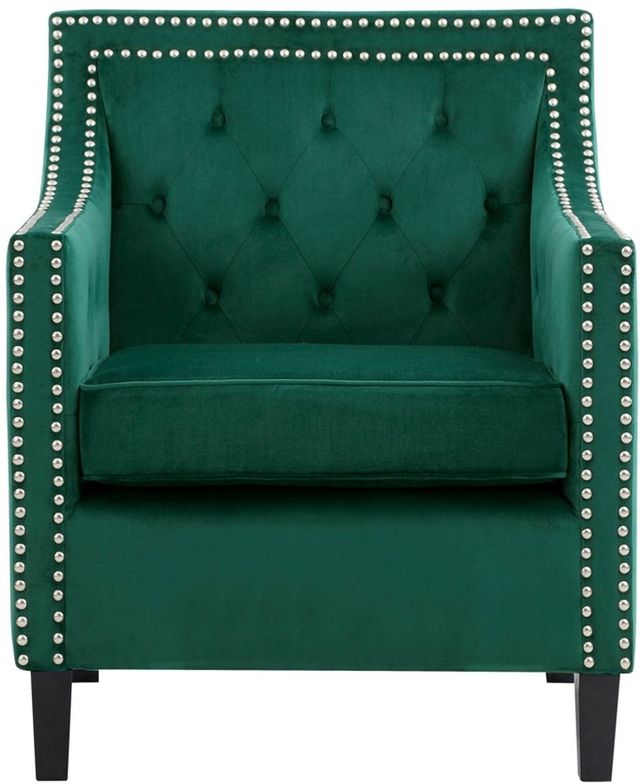 Mazin Furniture Grazioso Forest Green Upholstered Accent Chair-1