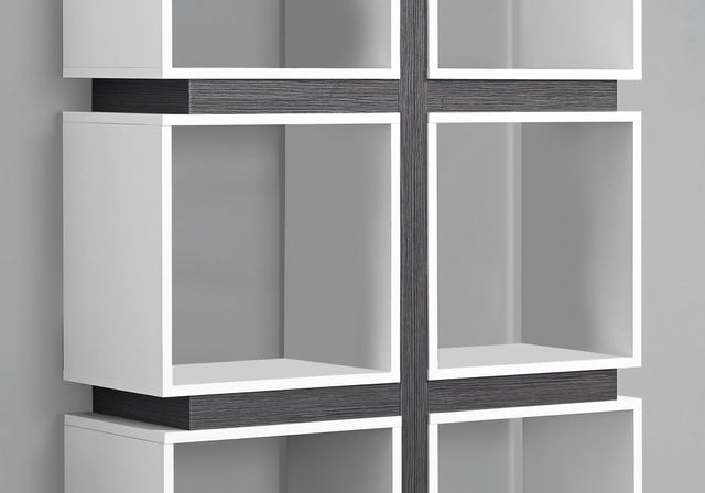 Monarch Specialties Inc. White-Grey 71" Bookcase-3