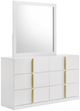 Coaster® Ines White High Gloss Bedroom Dresser with Mirror-0