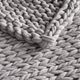 Olliix by Madison Park Chunky Double Knit Grey Throw-2