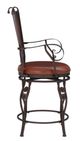 Powell® Beatrix Bronze/Rust Big And Tall Armed Counter Stool-4