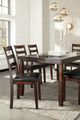 Ensemble de table hauteur comptoir rectangulaire 6 morceaux Coviar en tissu noir/brun Signature Design by Ashley®-1