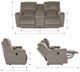 La-Z-Boy® Cassian Teak Manual Reclining Loveseat with Console-2
