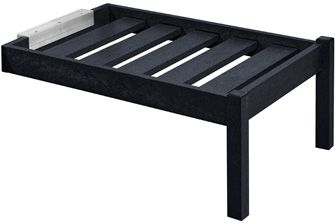 C R Plastics Tofino Black Sectional Chaise Extension-0