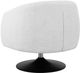 Coaster® Dave Beige/Matte Black Swivel Accent Chair-2