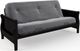 dhp furniture® Gray Wood Futon with Arms-0