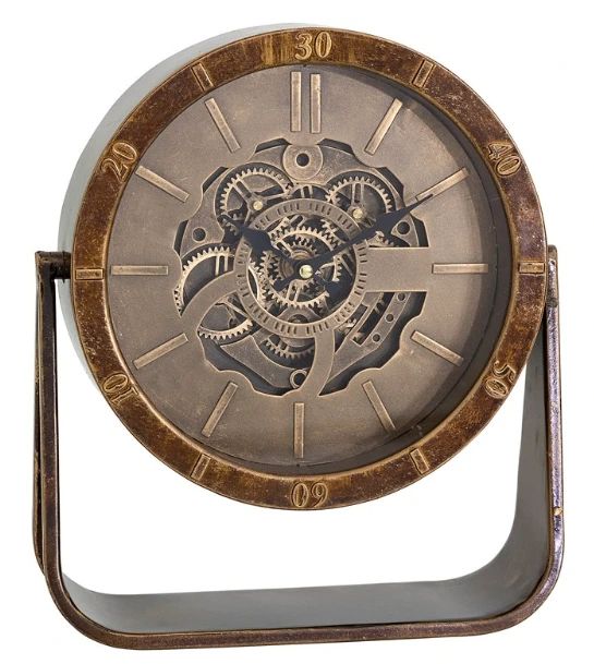 YHD Urban Gold Table Gear Clock-0