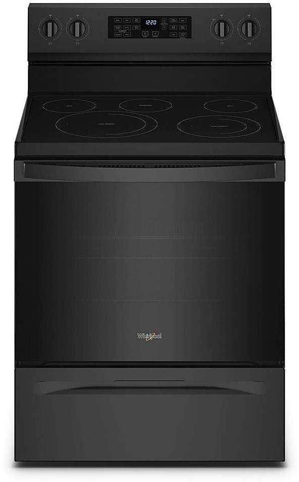 Whirlpool® 30" Black Freestanding Electric Range with 5in1 Air Fry