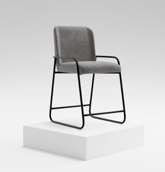 International Furniture Direct Seating Black/Gray Bar Stool-1