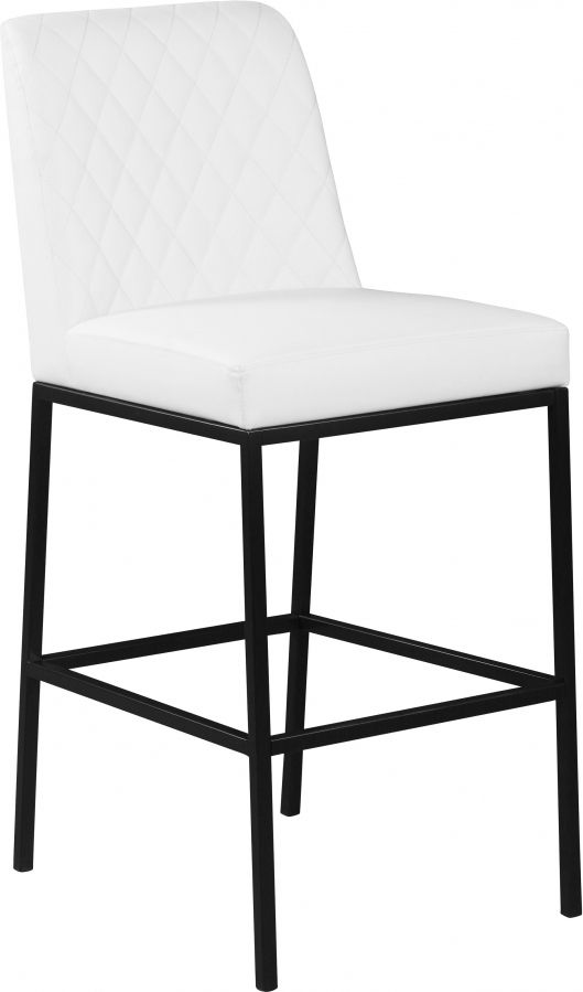 Meridian Furniture Bryce White Faux Leather Stool-0