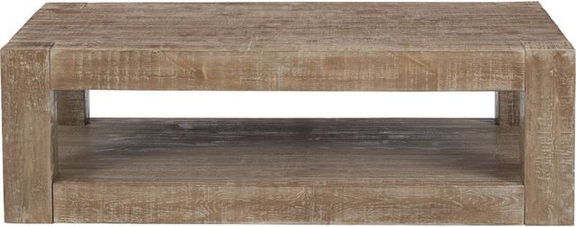Signature Design by Ashley® Waltleigh Distressed Brown Coffee Table-1