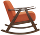 Homelegance® Waithe Dark Walnut/Orange Rocking Chair-3