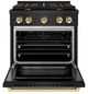 ZLINE Autograph Edition 30" Black Stainless Steel Pro Style Gas Range with 4 Burner Cooktop-1