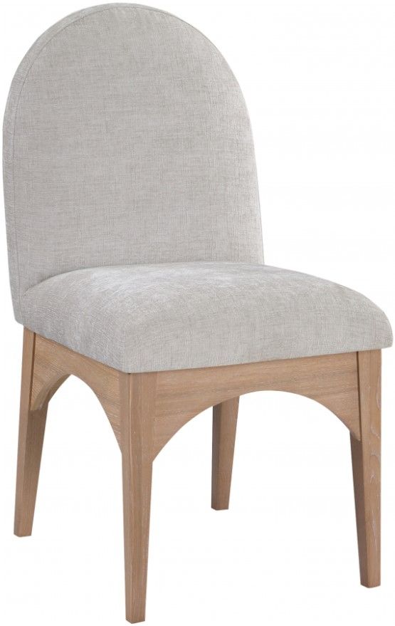 Meridian Furniture Waldorf Gray/Natural Chenille Upholstered Dining Chair-0