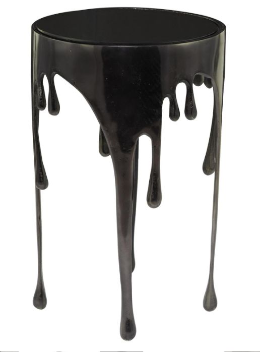 Deco Marche U Select Black Abstract Melting Drip End Table-2