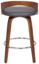 Armen Living Sonia 3-Piece Gray/Walnut Counter Stool Set-5
