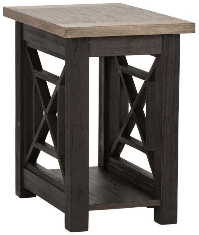 Liberty Furniture Heatherbrook Ash Chairside Table with Charcoal Base-0