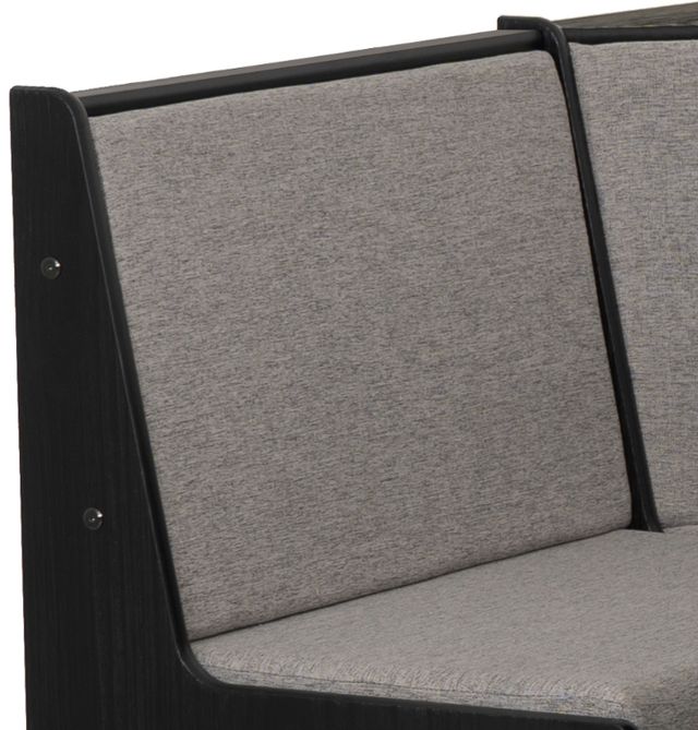 Linon Sierra 3-Piece Black/Gray Upholstered Nook Dining Set-1