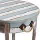 Crestview Collection Nantucket Blue Accent Table with Brown Frame-2