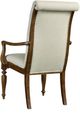 Hooker® Furniture Archivist Aubergine Linen/Pecky Pecan Dining Arm Chair-2
