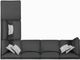 Coaster® Serene Charcoal Upholstered Ottoman-2