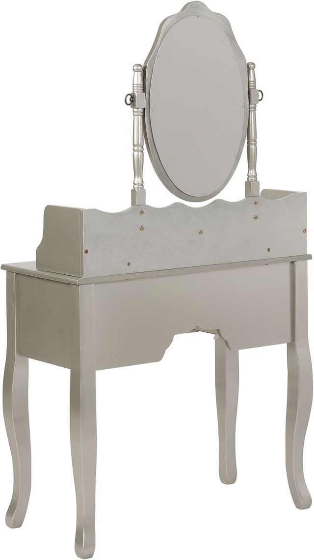 Coaster® Sabrina 2-Piece Silver/White Vanity Set Metallic-3