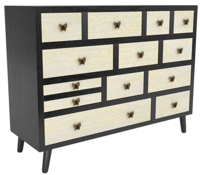 Steve Silver Co. Papillon Ebony/Washed Ivory Sideboard-0