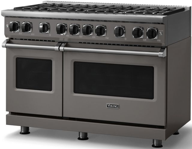 Viking® 7 Series 48" Damascus Gray Pro Style Natural Gas Range-3