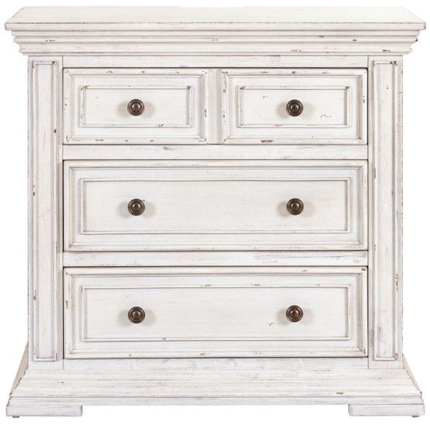 Liberty Furniture Big Valley Whitestone Bedside Chest with Charging Station-2